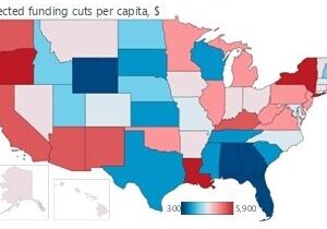 Medicaid cuts per capita by state