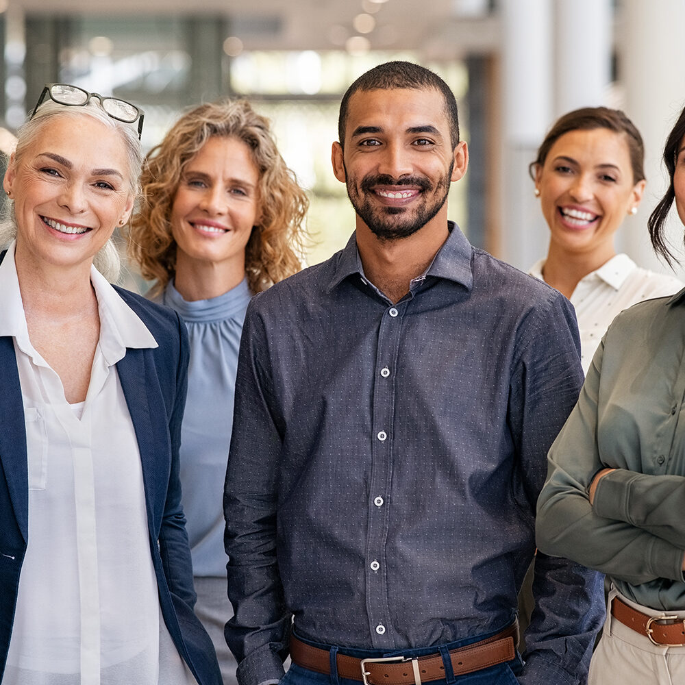 Group of successful multiethnic business team